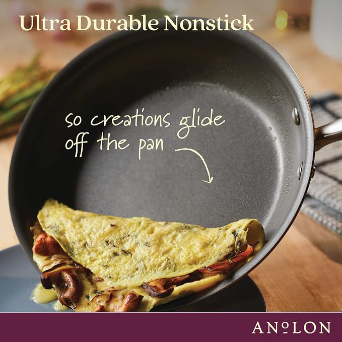 Anolon Advanced Home Hard-Anodized Nonstick Tapered Sauce Pan/Saucepot - Image 5