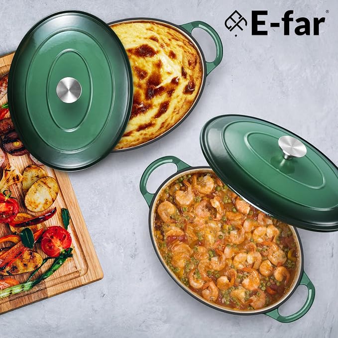 E-far 5QT Oval Dutch Oven Pot - Image 8