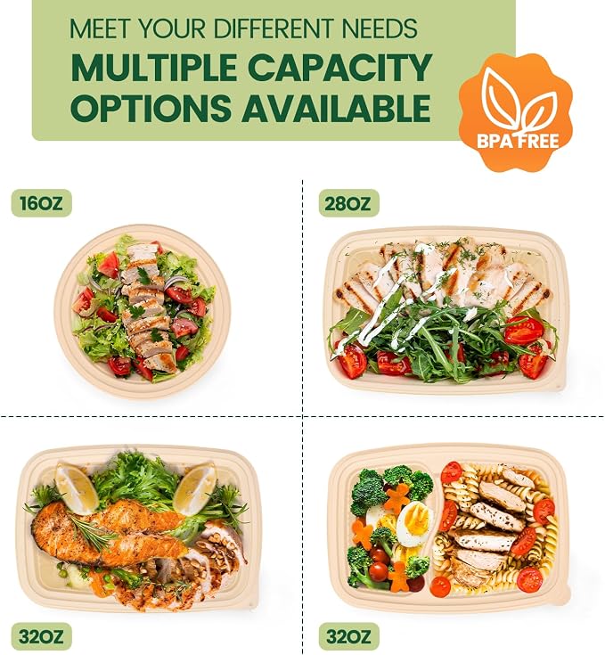 100 Piece Meal Prep Containers Reusable - Image 9