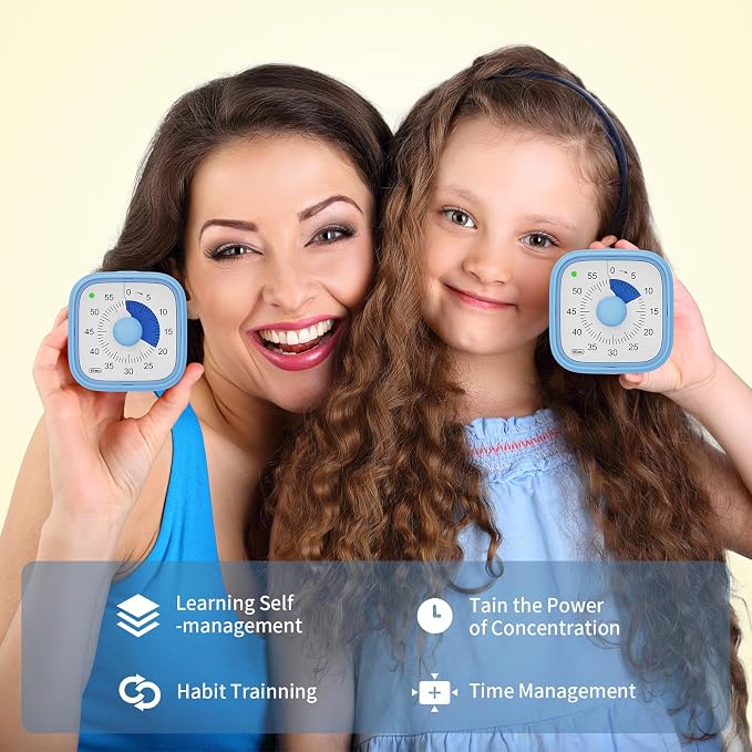 Visual Timer, Pomodoro Timers for Kids Adults, 60-Minute Countdown Desk Timer - Image 6