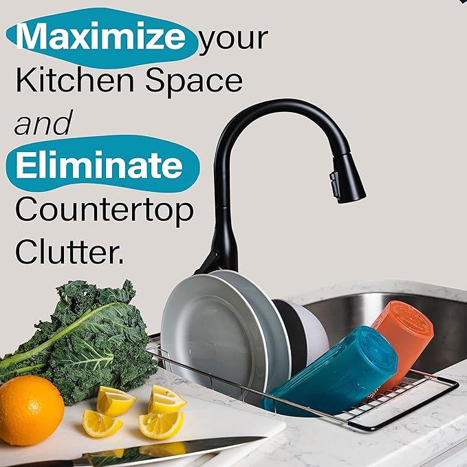 Better Houseware Over Sink Dish Drying Rack Space-Saving Dish Rack - Image 2