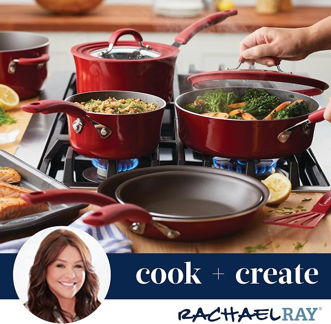 Rachael Ray Cook + Create Nonstick Cookware/Pots and Pan Set, 10 Piece - Image 18