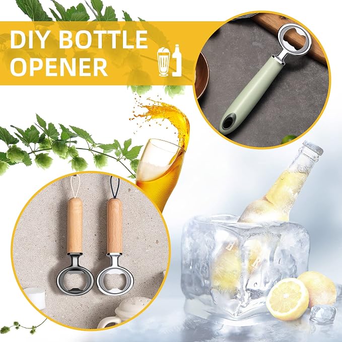 Metal Bottle Opener Insert Kits 8 Pack Blank Stainless Steel DIY Hardware Flat - Image 3
