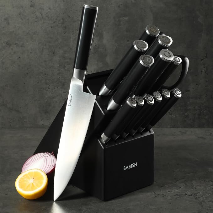 Babish High-Carbon 1.4116 German Steel 15 Piece Full Tang Forged Cutlery - Image 7
