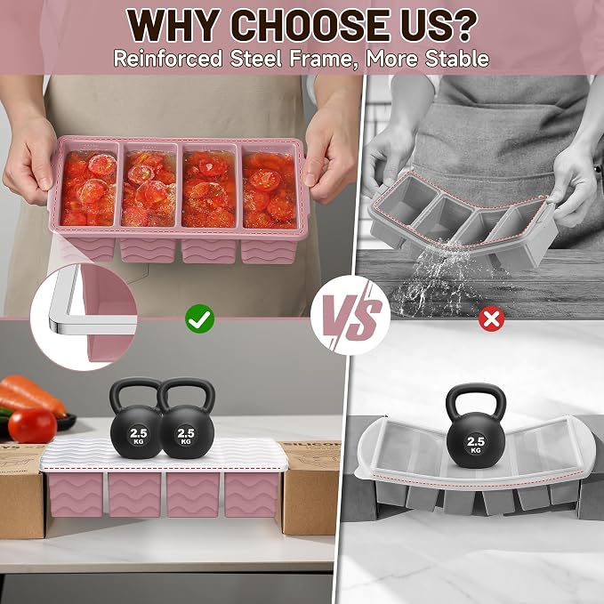 3-Pack Silicone Freezer Trays - Image 4