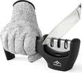 Knife Sharpener with Angle Guide, Adjustable Edge, 3-Stage Coarse–Sharpen–Fine by Addyno