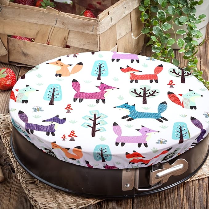 Patelai 10 Pcs Bowl Covers Reusable in 5 Size Stretch Cloth Fabric Elastic Food - Image 7