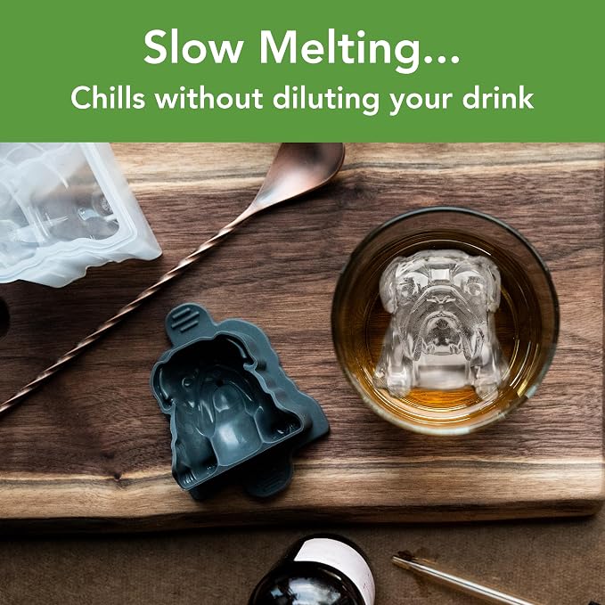 Tovolo Bulldog Ice Cube Mold Pack of 2 Craft Ice Cube Molds - Image 2