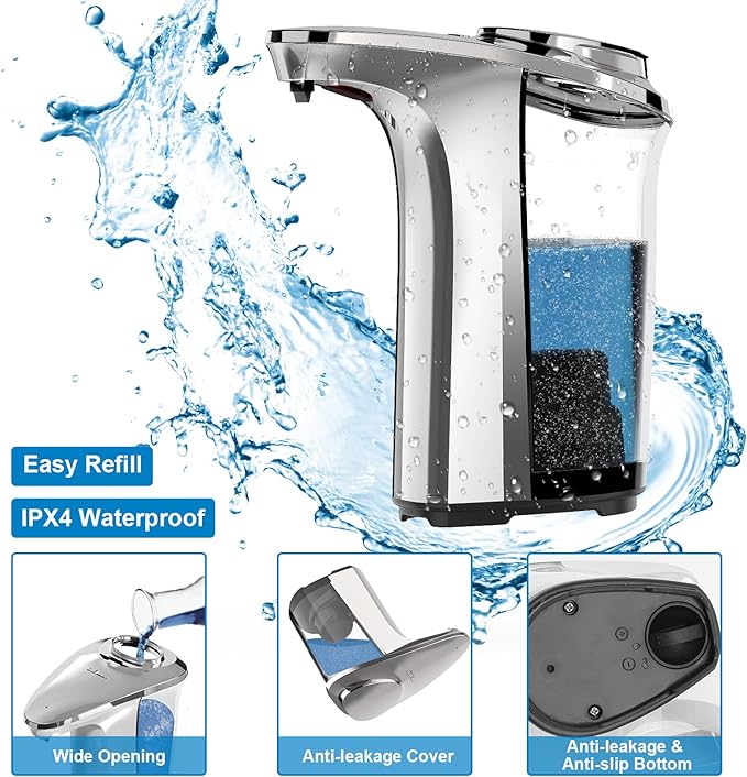PZOTRUF Automatic Soap Dispenser, Touchless Dish Soap Dispenser 17oz/500ml - Image 5
