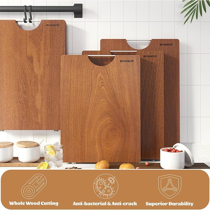 Brosisincorp Real Solid Sapele Cutting Board One Piece No Glue Non Toxic All - Image 6
