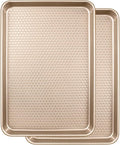 Wildone Baking Sheet Pan Set, Honeycomb Embossed Nonstick Baking Sheet 15x10 In by Wildone
