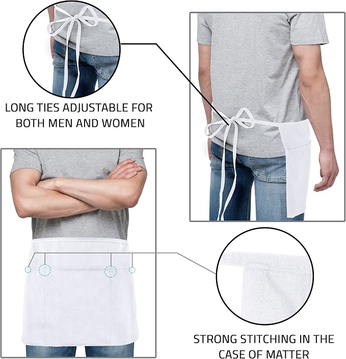 Utopia Wear 4 Pack Server Aprons - Image 4