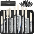 MDHAND Chef Knife Set with Roll Bag, High Carbon Stainless Steel Japanese by MDHAND