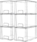 Vtopmart 6 Pack Large Stackable Storage Drawers, Easily Assemble Acrylic by Vtopmart