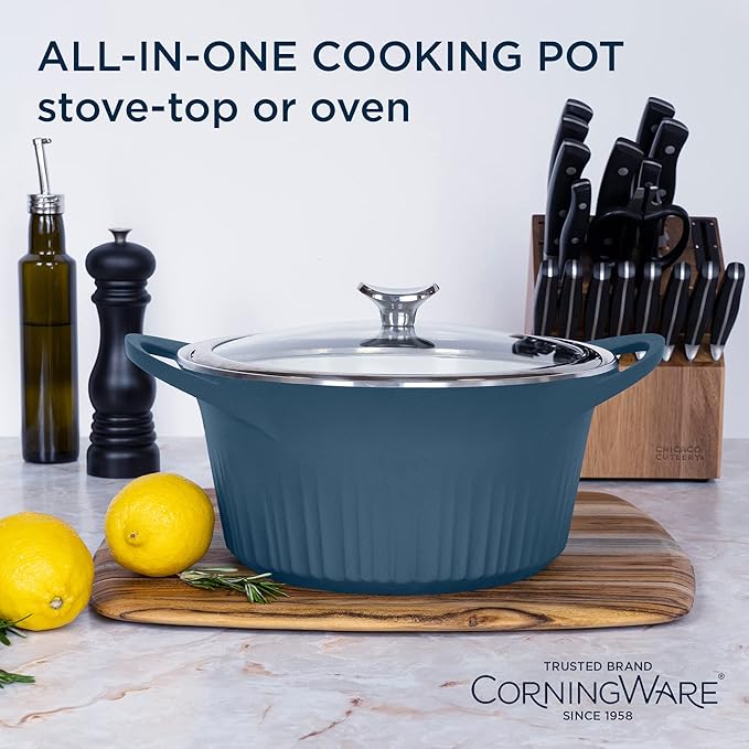 CorningWare QuickHeat 5.5-QT Cast Aluminum Dutch Oven - Image 2