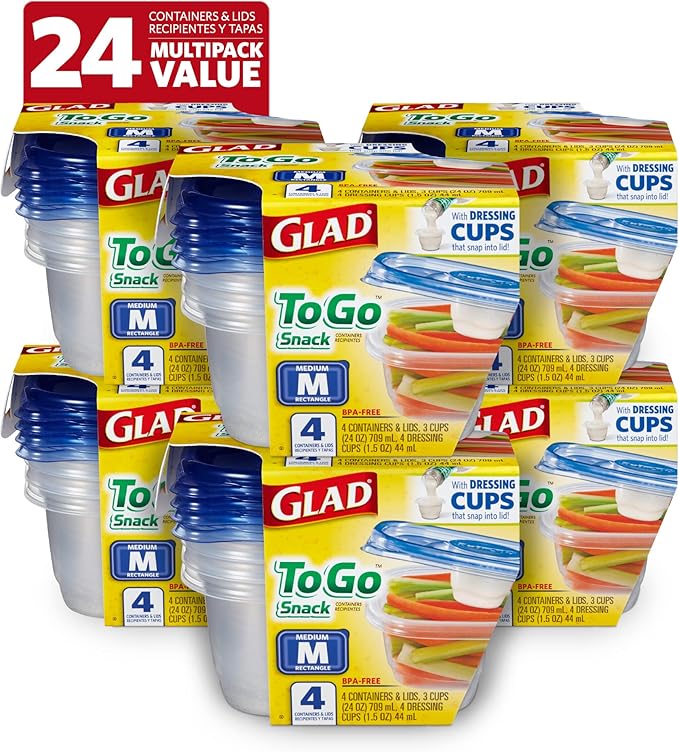 Glad GladWare To Go Snack Food Storage Containers by GladTrashFoodStorage