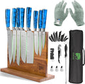FULLHI 15pcs Japanese Knife Set by ExpertForPortableAndButcherKnifeSet