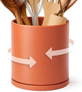 D'vine Dev 360° Rotating Utensil Holder – 7.2" Kitchen Utensil Crock by DvineDevPlanterPotsandStand