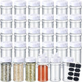 Eccliy 36 Pack 3 oz Clear Plastic Spice Jars by Eccliy