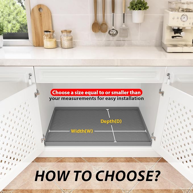 TigeJoy 34" x 19" Under Sink Mats - Image 6