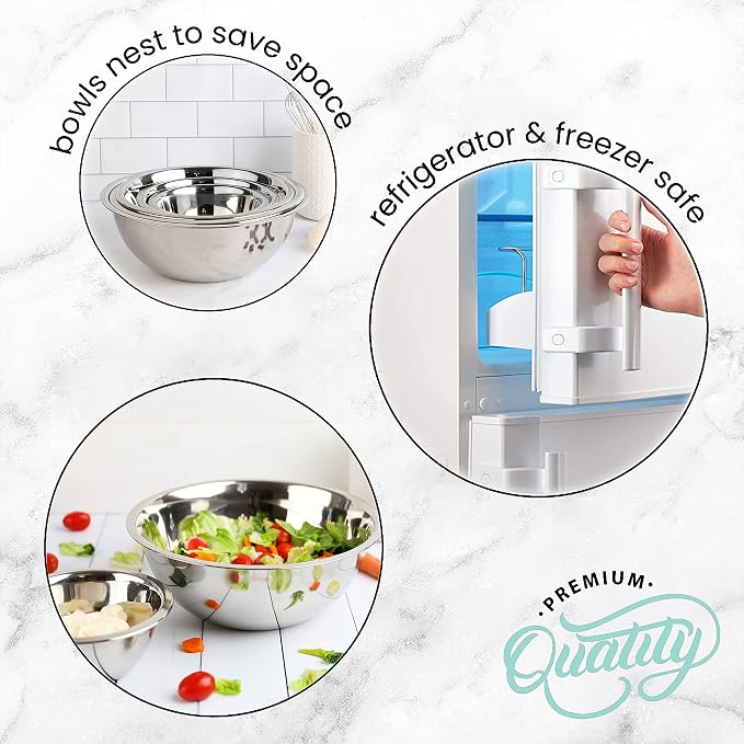 WHYSKO Meal Prep Stainless Steel Mixing Bowl Home, Refrigerator, and Kitchen - Image 7