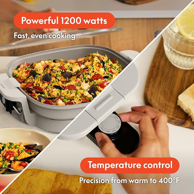 bella Make & Take XL Electric Skillet, Fits-anywhere™ kitchenware, EverGood™ - Image 4