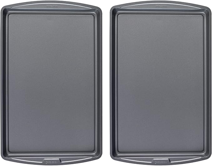 GoodCook Everday Nonstick Carbon Steel 17 x 11-Inch Baking Sheet Set, 2 Pack – by GoodCook