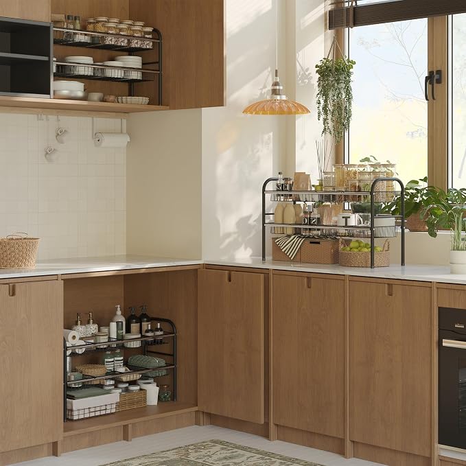NETEL Under Sink Organizers and Storage, 2 Tier Expandable Under Cabinet - Image 2