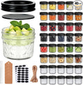 4oz Clear Glass Mini Mason Jars, 40 Pack Small Clear Canning Jars by QAPPDA