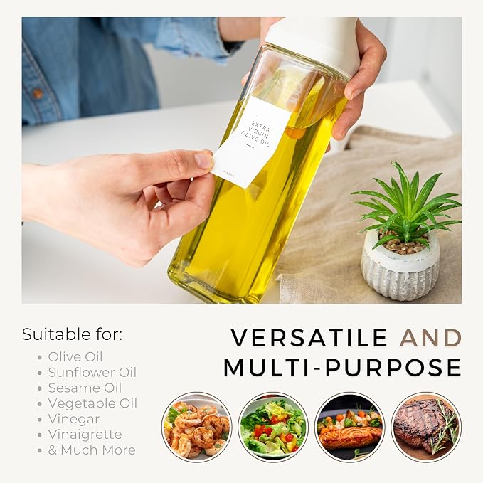 Oil Dispenser Bottle – Set of 2 17oz/500ml Oil and Vinegar Dispenser - Image 6