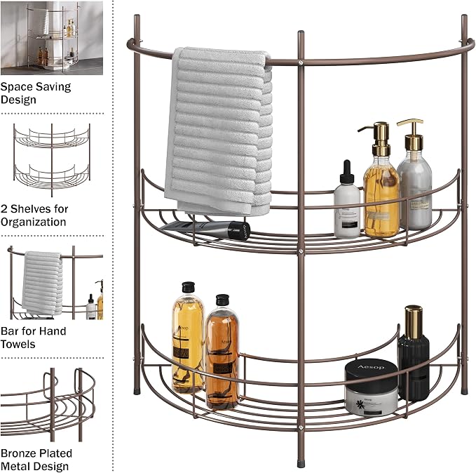 Lavish Home Pedestal Sink Organizer - Image 3