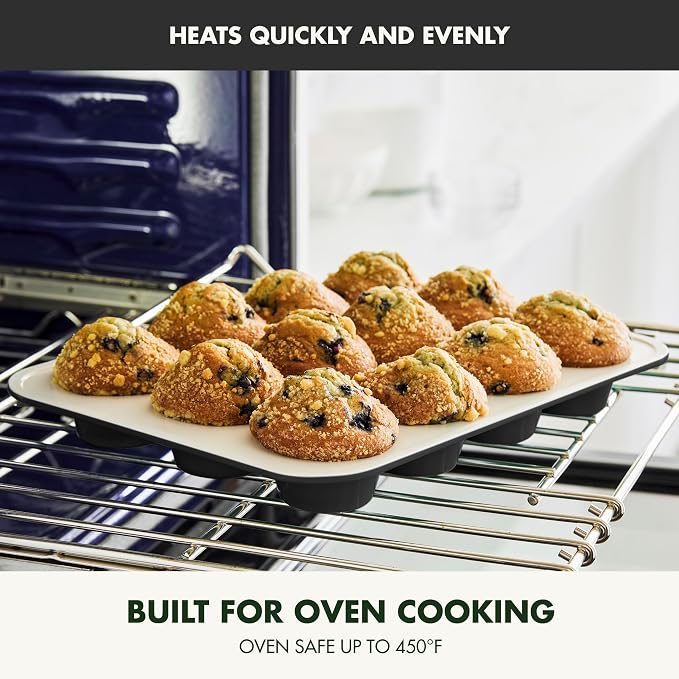 GreenPan Bakewell 12-Cup Muffin Pan, Healthy Ceramic Nonstick Bakeware - Image 7