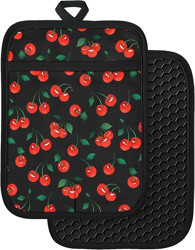 Slohif Silcone Cherry Pot Holders by Slohif