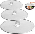 3 Pack Splatter Screen for Frying Pan 13" 11.5" 9.8" Stainless Steel Grease by Unknown