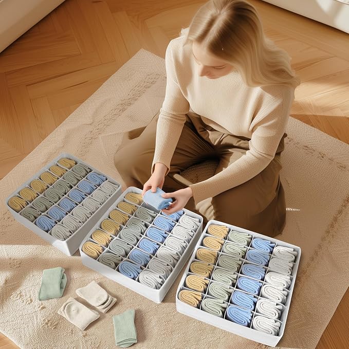 Joyoldelf Sock Organizer Drawer Organizer - Image 8