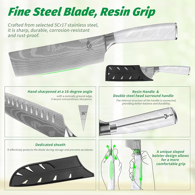 FULLHI 15pcs Japanese Knife Set - Image 3
