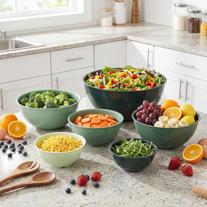 LemonRoad 6 Pcs Plastic Mixing Bowl Set - Image 7