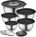 AVADOR Premium Brushed Stainless Steel Mixing Bowls Sets, Space Saving by AVADOR
