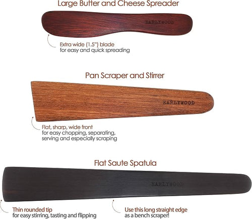 3-Piece Wooden Kitchen Cooking Utensil Set - Image 2