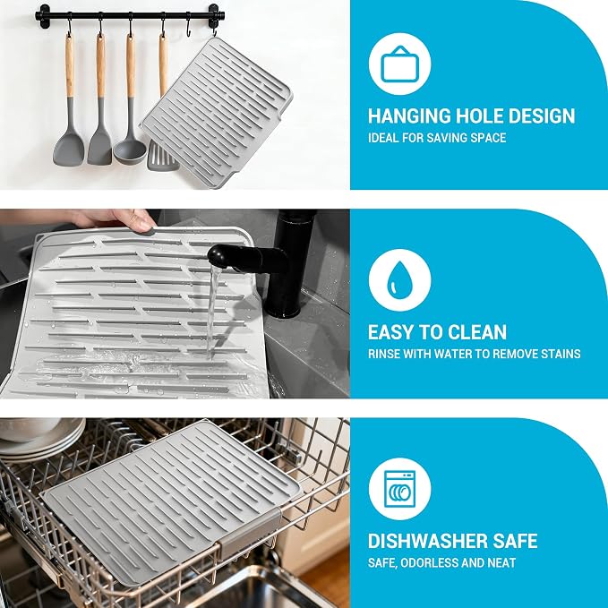 Foldable Silicone Dish Drying Mat - Image 5