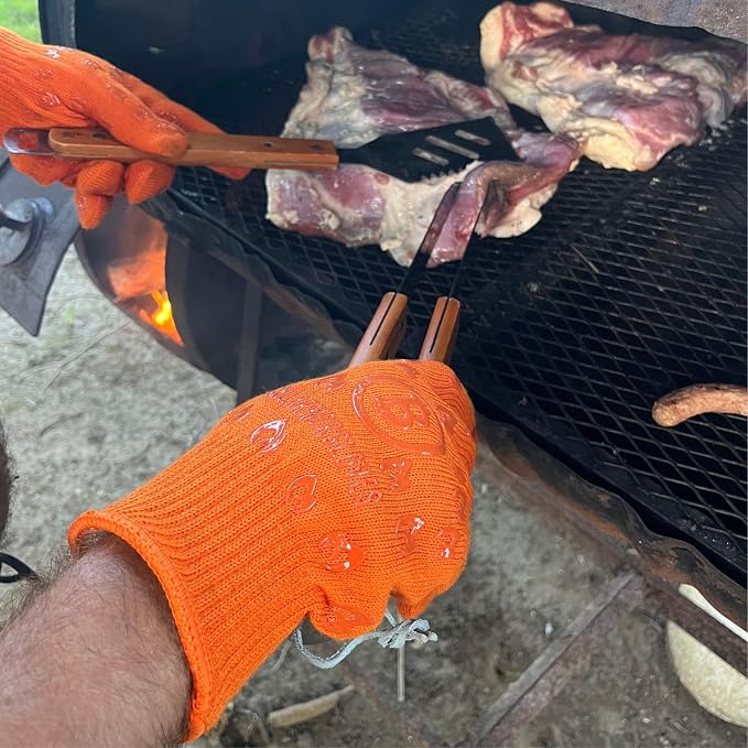 Grill Armor Oven Gloves with Fingers – 932°F Heat, Fire & Cut Resistant Mitts - Image 2