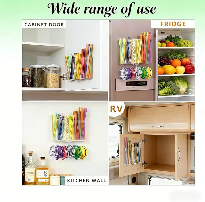 10''Acrylic Straw Holder for Cabinet Door - Image 4
