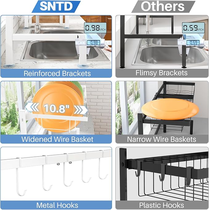 SNTD Over The Sink Dish Drying Rack - Image 4