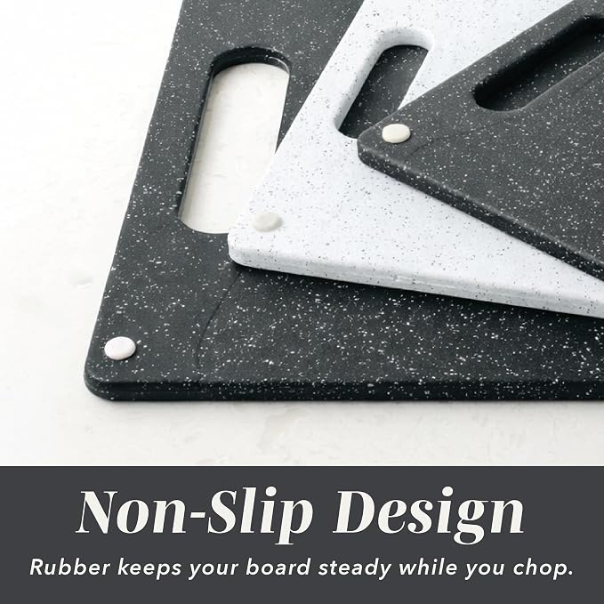 COOK WITH COLOR Non-Slip Cutting Board Set – Kitchen Essentials with Easy Grip - Image 3