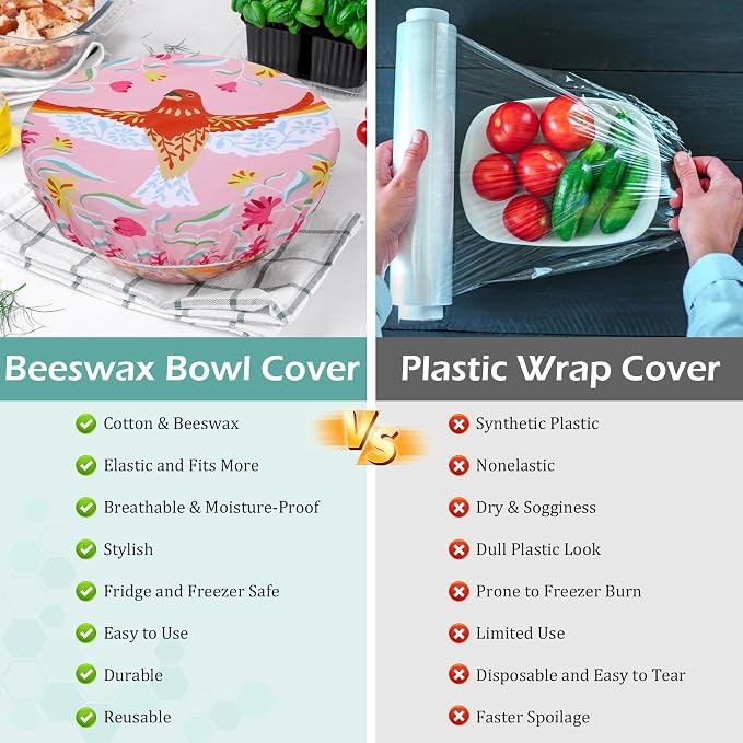 5-Size Reusable Beeswax Bowl Covers - Image 7