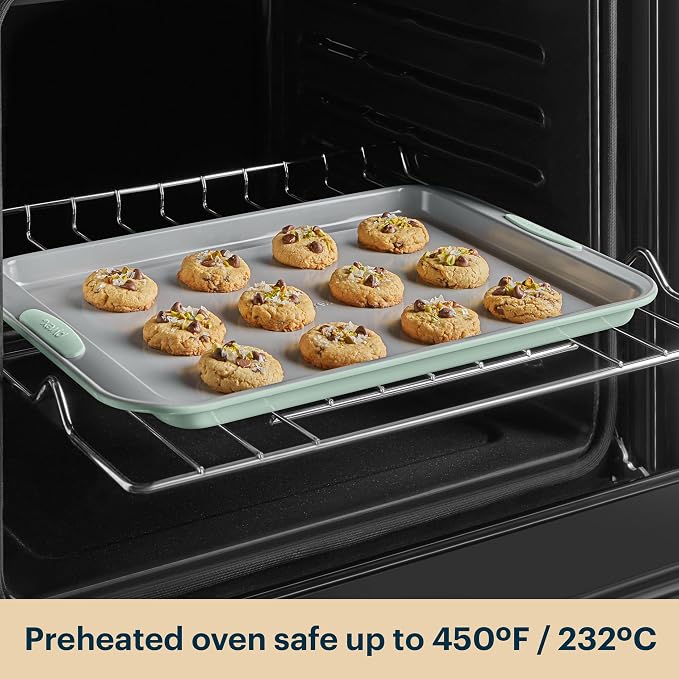 Pyrex 8-Piece Metal Bakeware Set, Lightweight Stainless Steel Baking Trays - Image 7