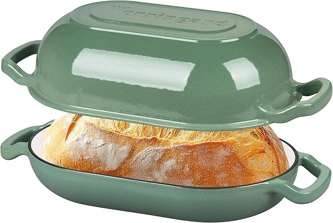 VORRINGARD Enameled Cast Iron Sourdough Bread Oven, Dutch Oven, Loaf Cast Iron by Unknown