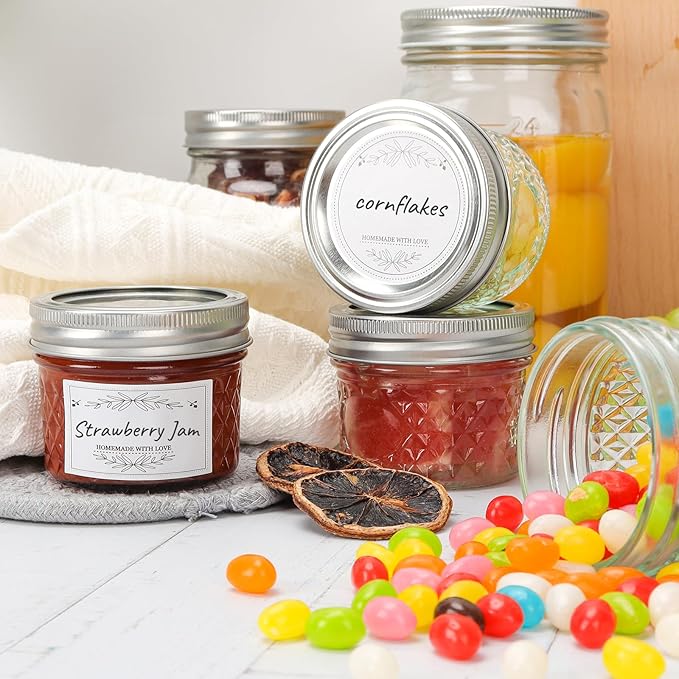 Eathtek 4 oz Mason Jars 40 Pack, 120ml Mini Canning Jars - Image 5
