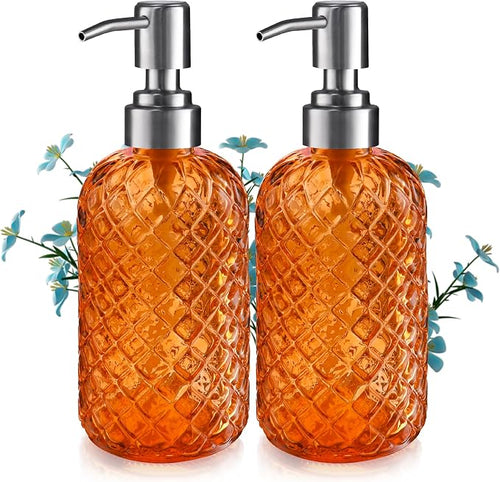 14 Oz Refillable Glass Soap Dispenser by Kaishun