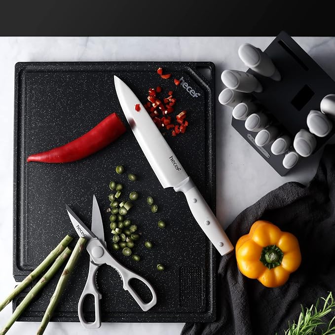 hecef Kitchen Knife Block Set, 14 Pieces Knife Set - Image 5